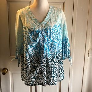 Women’s 1X 16W JMS Tunic Ombré Blue